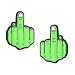 Middle Finger Tennis Vibration Dampener by Racket Expressions (2 Pack) (Green)