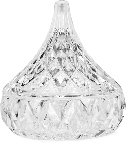 Image of Multipurpose Kitchen Storage Glass Candy /Container With Lid, Pack Of 1, 8x8x9 CM