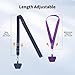 CACOE Phone Lanyard 2 Pcs Lengthened Adjustable Neck Strap,Multifuctional Patch Cell Phone Lanyards Compatible with Most Smartphones(Blue+Purple)