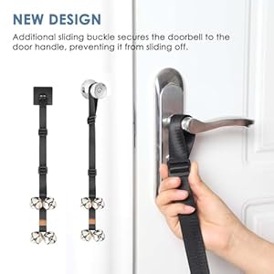 FOLKSMATE Canine Doorbells for Potty Coaching, Buckle Adjustable Pet Canine Door Bells with Additional Loud Bells for Canines Coaching, Burglary, Door Knob, Ring to Go Outdoors Pet Pet Provides Black FOLKSMATE Canine Doorbells for Potty Coaching, Buckle Adjustable Pet Canine Door Bells with Additional Loud Bells for Canines Coaching, Burglary, Door Knob, Ring to Go Outdoors Pet Pet Provides Black