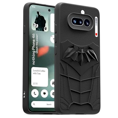 Image of Outlouders Back Cover for Nothing Phone 4a 5G | Stylish | Scratchproof | Soft Silicone | Shockproof |Enhanced Camera Lens Protection Bumper Case (Black)
