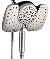 INAVAMZ Nickel 2.5GPM Shower Head with Handheld High Pressure: 10” Rainfall Shower Head & HandHeld Shower Head, 10 Spray Settings Detachable Shower Head with ON/OFF Switch and 15-Stage Filter