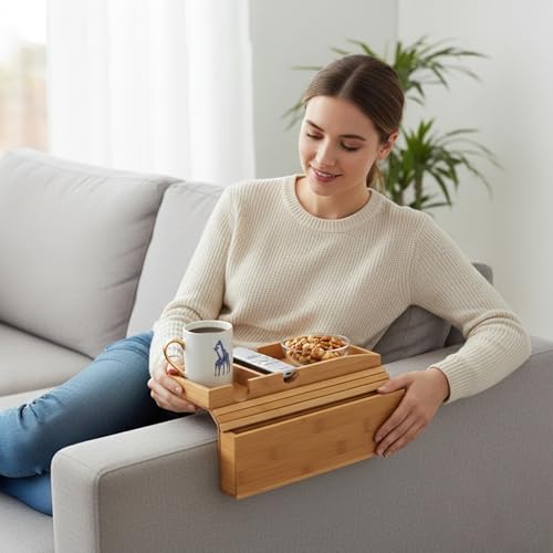 Organizador plegable para reposabrazos de sofá anti caída 4
