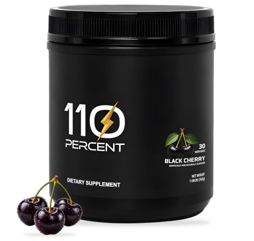 Image of 110 Percent Pre-Workout Powder, High-Performance Energy & Focus Support for Strength Training, Powerlifting, Cardio & High-Intensity Workouts | 30 Servings (Black Cherry)