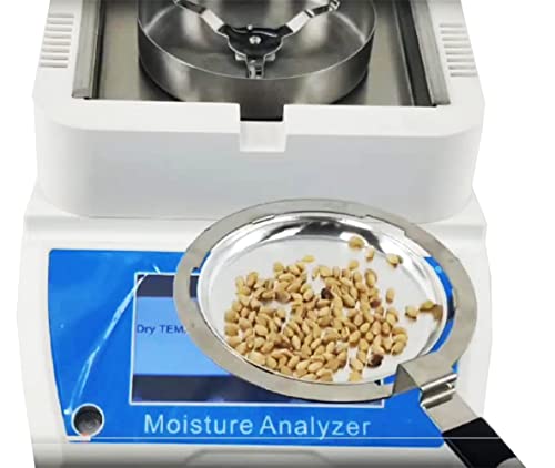 HFBTE 100g 0.001g Halogen Moisture Analyzer Meter Touch Screen Lab Halogen Grain Moisture Balance Meter with High Efficiency Halogen Lamp Heat Device for Tobacco Papermaking Food Tea Beverage,Etc