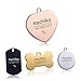 YVYOO Custom Dog Collar Stainless Steel Dog cat tag Free Engraved Pet Dog Collar Accessories ID tag Name Telephone Personalized Dogtags (Rose Gold Bone, M)