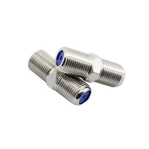 Ruiling 10Pcs Copper F-Type Coaxial Connector For Rg6 Or Rg59 Coaxial Cable Networks, High Frequency 3Ghz Female To Female Coaxial Cable Extension Adapter Couplers #TOP1