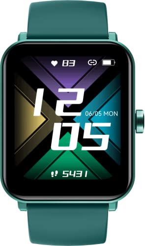 Image of GOQii Smart Vital MAX 1.69'' HD Full Touch, Smart Notification, IP68, Smart Watch for Smart Phones with SpO2, HR, Sleep Tracking & Multi Sports Mode with 3 Months Personal Coaching - Green