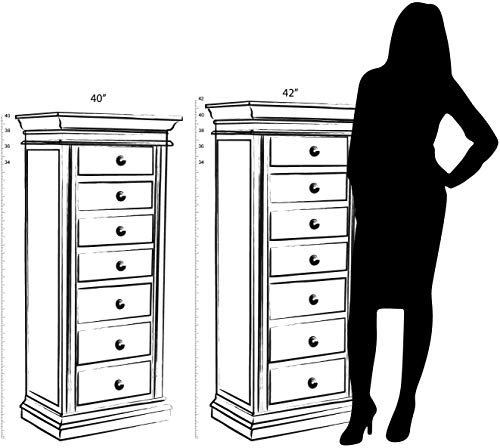 Hives and Honey "Alexa Jewelry Armoire, Dark Walnut - Image 8