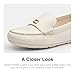 Coach Women's Sculpted C Leather Driver Loafer, Chalk, 7