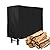 Firewood Rack Cover 4 feet, Oxford Waterproof Wood Rack Cover, Outdoor Firewood Log Rack Cover, Wind Rain Protection Cover for Log Holder, Fire Wood Holder Cover with Openable Front Flap, 122x61x107cm