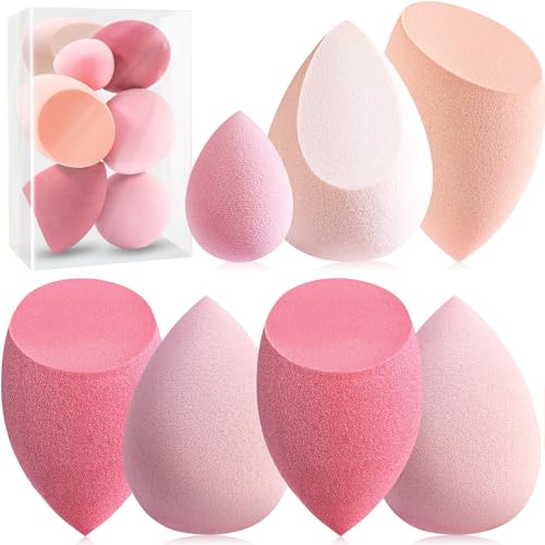 Real Techniques Miracle Complexion Sponge + Concealer Sponge Duo, Makeup Blending Sponges For Foundation & Concealer, Offers Light To Medium Coverage, Natural, Dewy Makeup, Latex-Free Foam 2 Count
