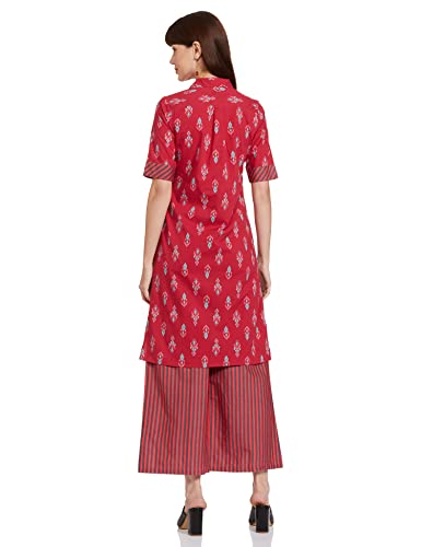 Image of Amazon Brand - Myx Women's Printed Kurta and Pant Set in Cotton (Available in Plus Sizes)