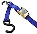 PROGRIP 412440 Light Duty Cargo Tie Down Strap with Polyester Webbing and Coated S-Hooks: Standard Cambuckle, 6