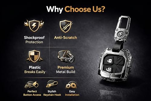 Image of TrollGadgets️ Luxury Transformer Series Car Key Cover Compatible for Maruti Suzuki Swift | Dzire | Baleno | Ertiga | WagonR | Celerio | Alto | Brezza | Ignis | S-Presso | Fronx (2 Button Remote Key)