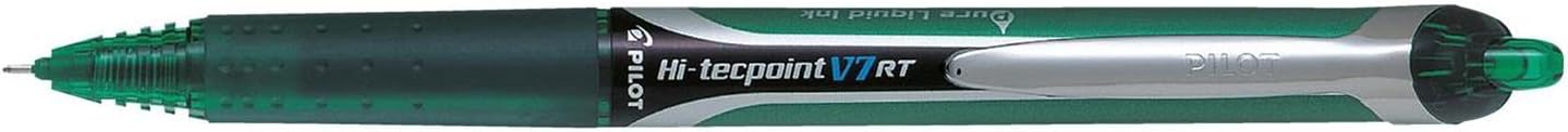 Pilot V7 RT Retractable Liquid Ink Rollerball 0.7 mm Single Pen - Green