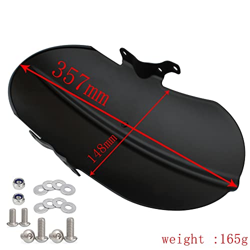Image of Dreamseek Front Fender Mudguard for Triumph Bonneville Bobber Speedmaster 2017 2018 2019 2020 2021 2022 2023 Motorcycle Short Wheel Splash Cover (Glossy Black)