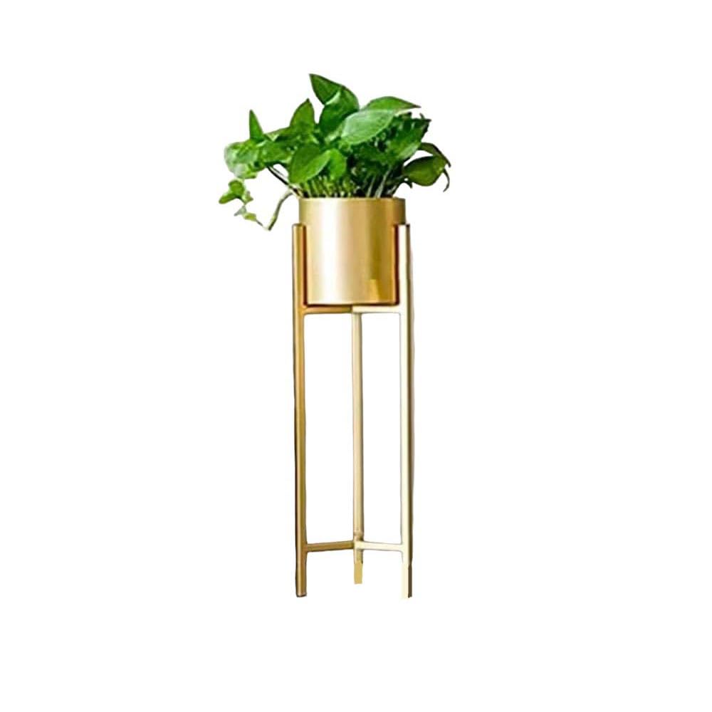 GIG Handicrafts Floor Flower Stands Planter for Living Room Bedroom Display Plant Stand Tall Indoor Plant Stand with Planter Pot 20x20x63 cm (Gold) (B0D9B785X9) Amazon Price History, Amazon Price Tracker