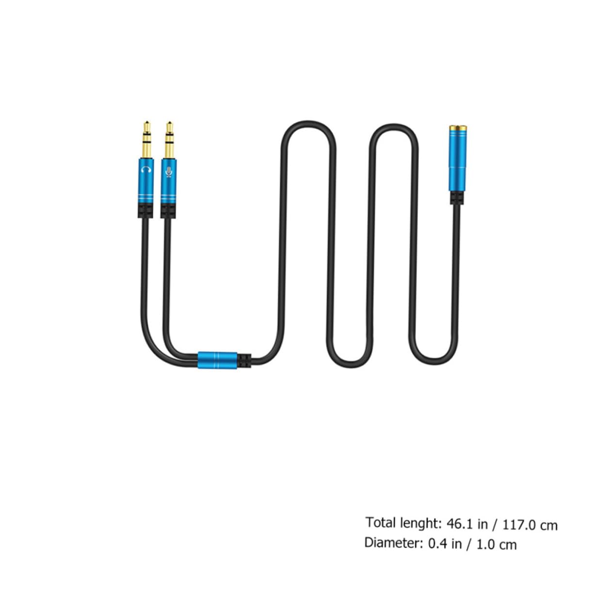 Mikikit 10pezzi Splitter Mic Audio Per Cuffie Jack Adattatore Per Smartphone e Computer Design Colori Blu e Versatile e