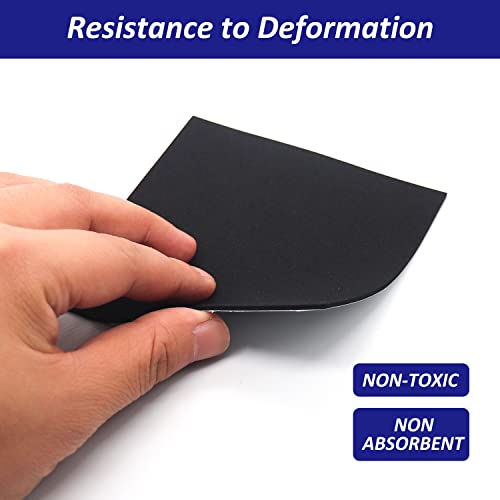 Image of Foam Padding Sheets with Adhesive Backing - Self Stick Neoprene Insulation Foam,22PCS 1 /16 Inch Thick X 4 Inch Long X 4 Inch Wide - Closed Cell Foam Sheet Square Pad