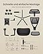 ProtoArc EC100 Bürostuhl Ergonomisch, Computertischstuhl mit dickem Federkissen, adaptiver Lendenstütze, verstellbaren Armlehnen & Kopfstütze, Mesh-Schwenkstuhl für Homeoffice, Bürostuhl 150kg,Schwarz