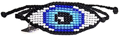 Ayounik Adjustable Baby Evil Eye Handmade Beaded Blue Bracelet