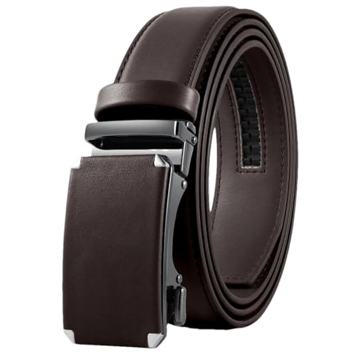 YTR6TW Men's Belt Male Luxury Leather Belts Men Metal Automatic Buckle Belts