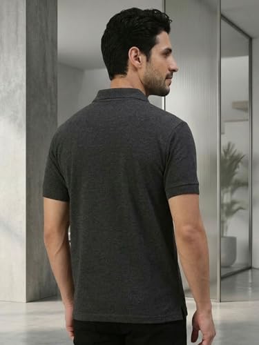 Image of Lux Cozi Men's Polo T-Shirt Regular Fit Half Sleeves with Pocket | Cotton Blend Polo Neck Collar T-Shirt for Men | Casual, Office Comfortable Breathable T-Shirt | Stylish Plain Tee