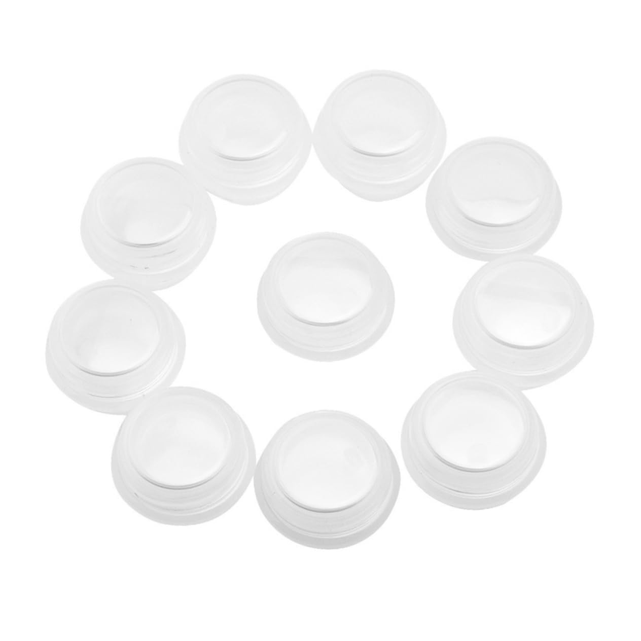 10pcs Mushroom Shape Transparent Travel Bottles with Sealed Lid Versatile Makeup Containers for Creams Lotions Ointments and More