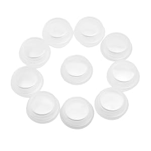 10pcs Mushroom Shape Transparent Travel Bottles with Sealed Lid Versatile Makeup Containers for Creams Lotions Ointments and More