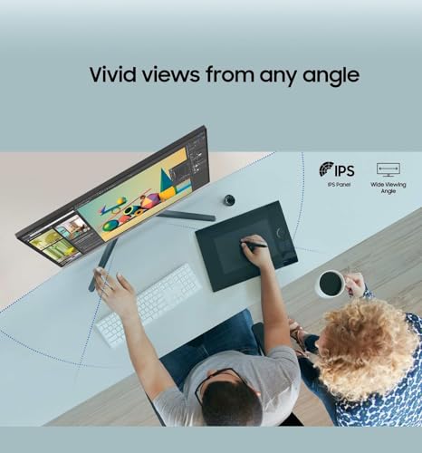 Image of Samsung 27-inch (68.59cm) FHD, IPS, 100 Hz, 1920 x 1080 Flat Monitor, Bezel Less Design, AMD FreeSync, Flicker Free, HDMI, Display Port (LS27C330GAWXXL, Black)