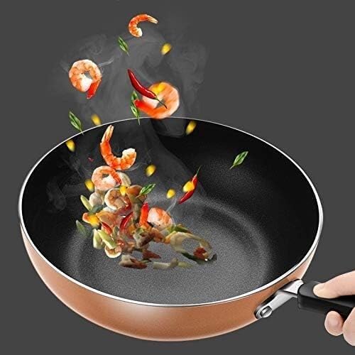 Sauté Pans, Non Stick Cooker Gas Stove for Multi Function Cooking Pot Less Fume Pan Household Wok