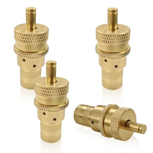 4PCS Automatic Tire Deflator, Brass Adjustable Tire Deflator Kit, Universal 6-30...