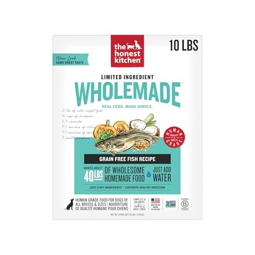 The Honest Kitchen Human Grade Wholemade™ Dehydrated Limited Ingredient Dog Food, Fish 10 lb Bag (makes 40lbs)