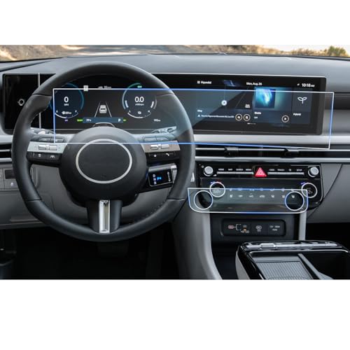 Film en verre trempé Hyundai Tucson 2025 anti-traces de doigts pour double écran 12,3 pouces