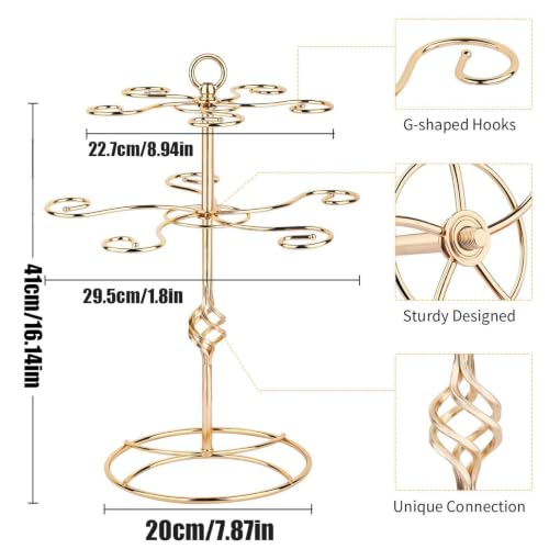 Soporte para bebidas con base estable y estructura vertical para múltiples copas 5