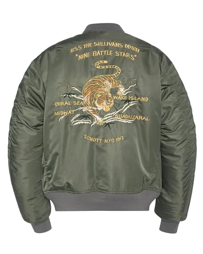 Bombers Schott NYC Souvenir Lave veste Macampsukars pour homme