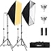 Potaeco Softbox LED Set Luci Fotografico Kit Illuminazione Regolabile 95W 3000~6500K con 2xSoftbox E27 50x70cm 2xTelecomandi e 2xSupporti 2m per Fotografia Studio Video Foto di Prodotti Ritratti Moda