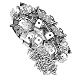 BESTonZON 100 Sätze Zaun drahtklemmen aus Aluminium mit Schrauben Stabile Drahtklammern für Tiergehege und Weidezaun Rostfrei Einfache Befestigung Geeignet für Draht Metallzäune