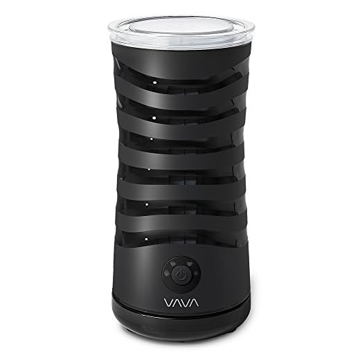 Espumador/Batidor de leche electrico VAVA, Espuma Leche Caliente/Frío, 4 Funciones con Apagamiento Automático, Recubrimiento Antiadherente, Espuma Rica para Café, Latte, Cappuccino, 240ml