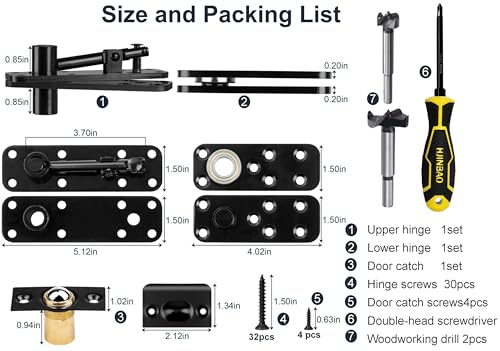 Hidden Door Hinge 570Lbs Load-Bearing,Hidden Hinge Hardware,Hidden Door System,Heavy Duty Swinging Door Hinge 360° Rotation for Secret Door or Hidden Door Bookcase,Hidden Door Hardware - Image 4