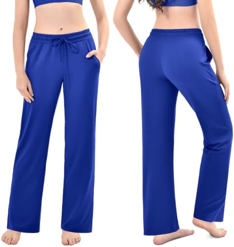 Stanpetix Sweatpants Women Wide Leg Joggers with Pockets RoyalBlue Large
