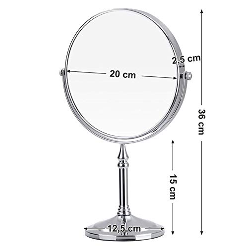 Miroir de rasage cosmétique de comptoir pivotant 360 en laiton