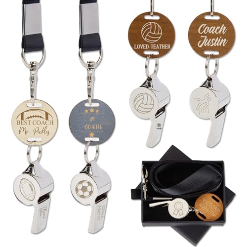 Flycalf Sifflet d'entraînement personnalisé avec cordon pour arbitre, Style 2