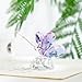 H&D Crystal Lavendar Butterfly Figurine Ornament for Home Christmas Decor