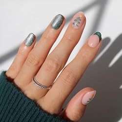 Glamnetic Press On Nails - Short Oval, Velvet Fake Nails 30 Pc Full Kit