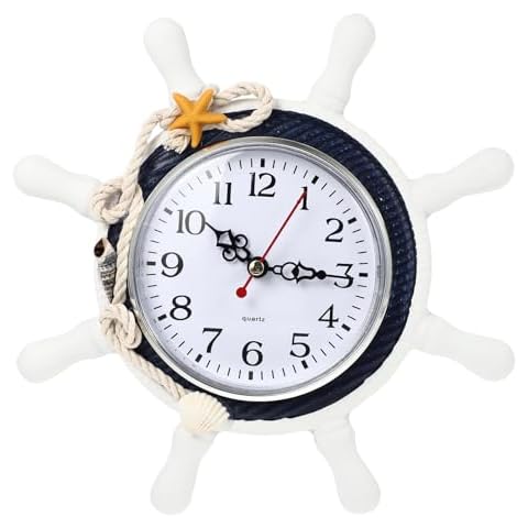 WINOMO Nautical Silent Wall Clock Decoration Cover
