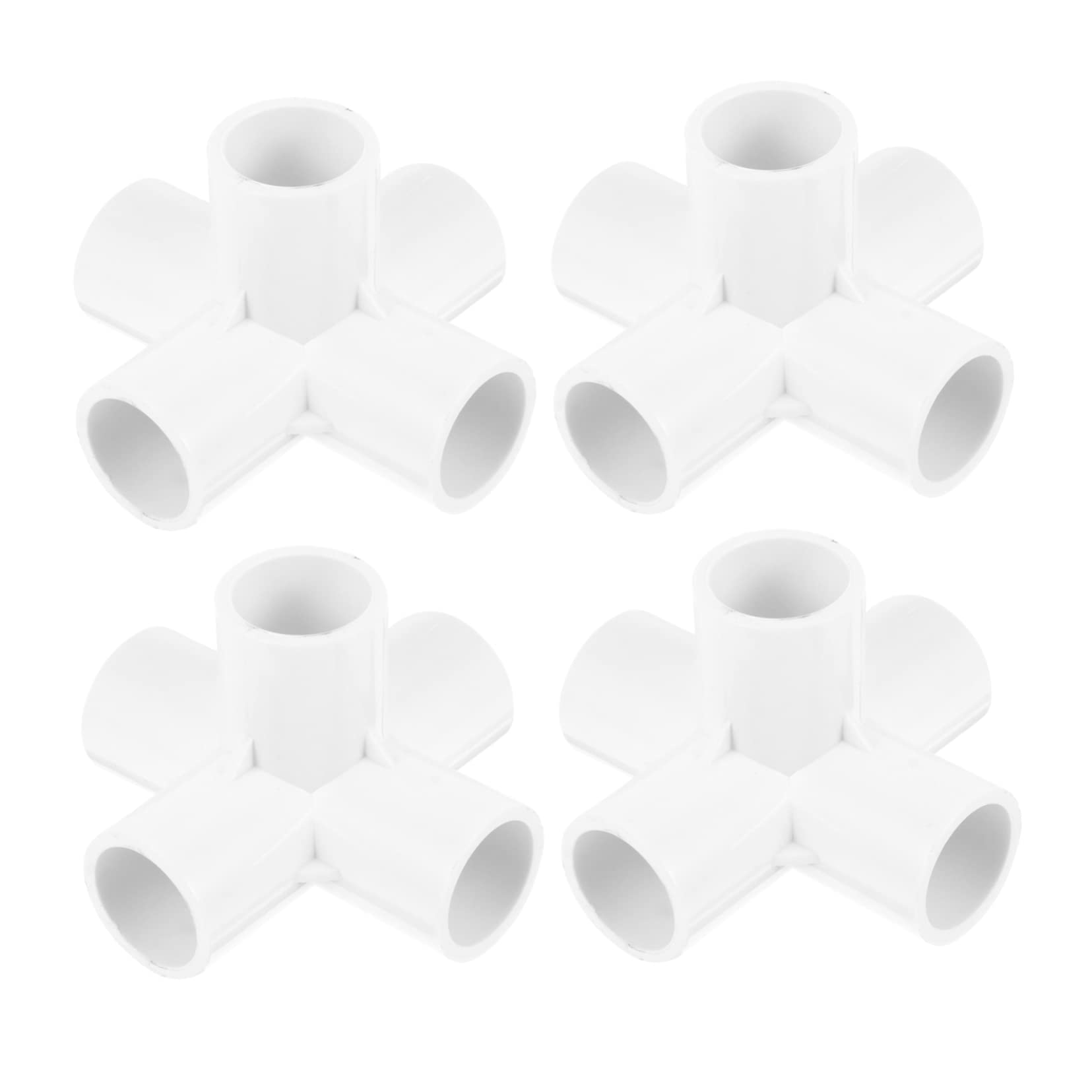 Gogogmee DIY Kit 4pcs 5-Way PVC Tube Fitting Reducing Connector Garden Hose Connector Hose Joint