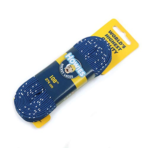 Howies Hockey Skate Laces - 1 Pack - Colored Wax (Choose Your Color) for Youth Junior and Senior Skates. Premium Quality Used by Athletes of All Ages; Minor Pro. Crafts (Royal Blue 72.0)