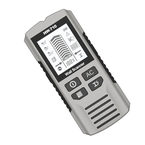 shjxi Detector de metales, detector de metales multifuncional portátil, escáner de seguridad de alta sensibilidad, herramienta de búsqueda de pernos para madera, construcción, hormigón